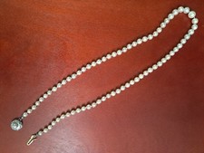 Perlen-Kette - 333er Gold Verschluß - 47 cm lang