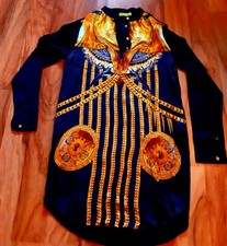 VERSACE Bluse Kleid 36 - 38 NEU original schwarz gold 