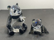 Swarovski Figur 900918 Jahresfigur 2008 Pandas. 9,5 + 6 cm. Top Zustand    
