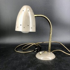 HELO Leuchten Leselampe Schwanenhals Tischlampe Grau Tischleuchte Bauhaus 1950s