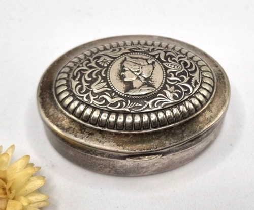 Wmf jugendstil pillendose - jugendstil,