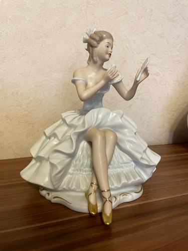 Porzellanfigur ballerina mit - porzellanfigur,