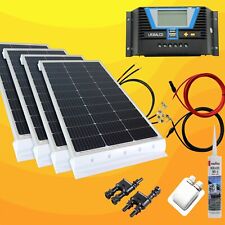 Wohnmobil Solaranlage Set 400 Watt 12 Volt Laderegler Batterie weiß schwarz
