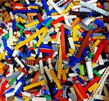 Lego® 1 kg 1x1 - 1x12 Steine Bricks bunt gemischt, hoher Grundstein, Used