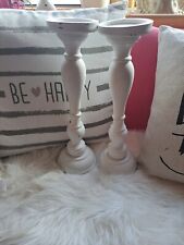 Kerzenleuchter Shabby Chic 2 Stück weiß