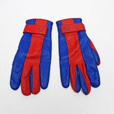 Roeckl Vintage Lederhandschuhe Sport Ski Wintersport Motorrad Rot/Blau