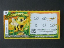 Rubbellos von LOTTO Brandenburg aufgerubbelt kein Gewinn "NIETE" - Goldbienchen
