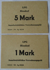 1 & 5 MDN Banknotes GDR LPG