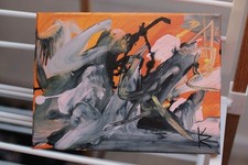 Kleine abstrakte Acrylmalerei