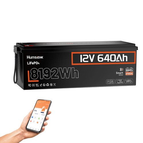 12v 640ah 8192wh lifepo4 - 640ah,