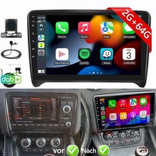 DAB+ Touchscreen für Audi TT 2006-2014 Carplay Android 15 Autoradio GPS Navi KAM