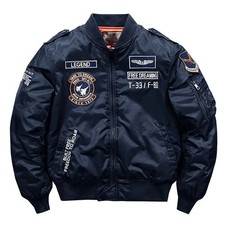 Herren MA-1 Bomberjacke Militär Fliegerjacke Piloten Winter Warm Baseball Jacket
