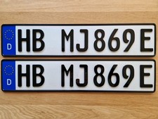 3D Kennzeichen Hochglanz  2x
