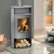 Justus Island Aqua II Wasserführender Kaminofen Stahl Gussgrau / Speckstein 10