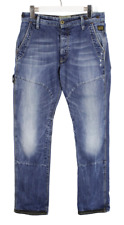 G-Star State Chino Tapered Herrenjeans W31/L34 Knopf Whiskers Blau Denim