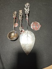 3 Teile Antiko 100g Feinsilberauflage Hildesheimer Rose Silberauflage