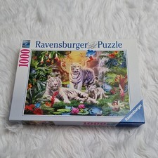 1000 Teile Ravensburger Puzzle Die Familie der Weißen Tiger 19947