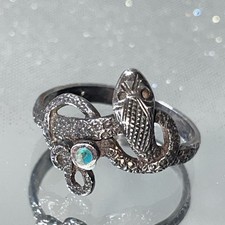 925 Silber Ring, Schlange +