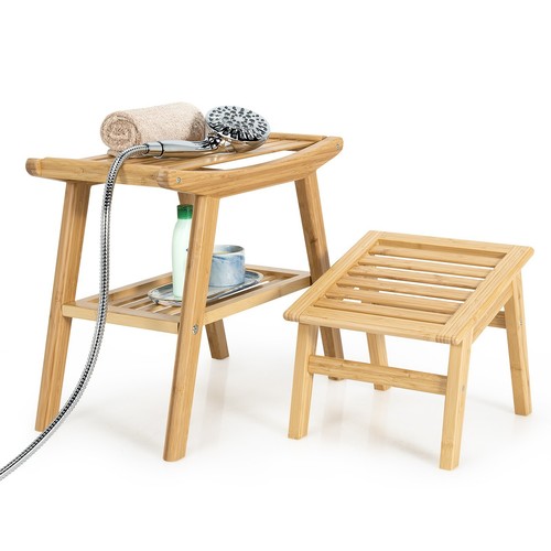 Duschstuhl mit fußhocker - mit,
