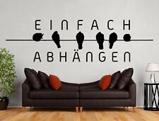 Wandtattoo Wohnzimmer spruch Teenager jugendzimmer Vögel einfach abhängen a185