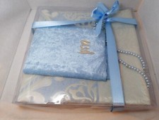 H042 - Muslimischer Gebetsteppich, Gebetskette/Tesbih Surenbuch Blau Gold - NEU