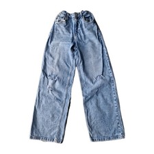 Jeans Mädchen 152-158 C&A hellblau weit geschnitten
