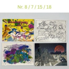 4x Diddl Postkarte Käseblatt