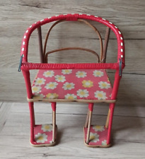 Schöner alter Rattan Korb Bast Puppen Fahrradsitz 60er/70er Jahre