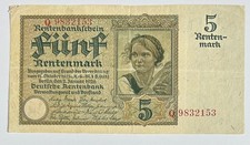 5 Rentenmark 1926 - Deutsche Rentenbank Ros. 164a (DEU-209) - Erhaltung VF