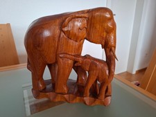 Elefant mit Kind – Holz -