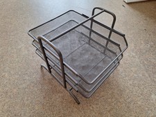 Schreibtisch-Organizer aus Metall mit 3 Etagen zur Ablage von Papieren