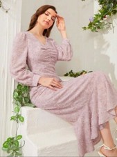 MaxiKleid Bohem lang kleid S M L 34 36 38 40 Boho Blogger Zara Bershka Asos H&M