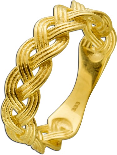 Geflochtener ring gelbgold 333 - geflochtener,