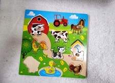 Bieco Holzpuzzle Bauernhof mit