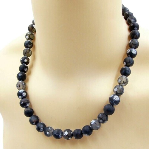 Schwarz fossil achat kette - achat,