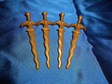 Playmobil Ritter Löwenritter 4 x Schwert Wellenschwert wellenschliff gold top