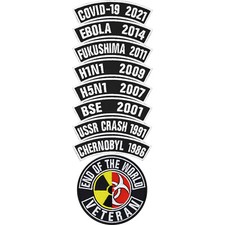 Aufnäher/Aufbügler/Patch End of the world Veteran EOW Veteran Apocalypse 90x90mm