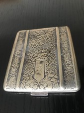 Kraft Alpacca Zigaretten -Etui mit Gravur "GR" Classic 20er antik