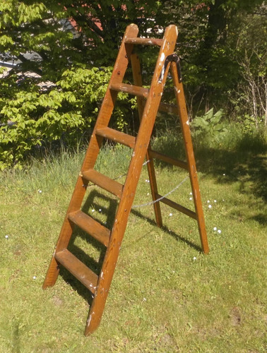 Holzstehleiter mit stufen - holzstehleiter,