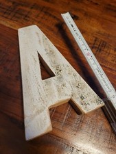 Fischers Lagerhaus - Holzbuchstabe 'A' aus Bali (Material: Teak) Farbe: Weiß