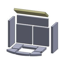 Heizgasumlenkplatte 445 x 150
