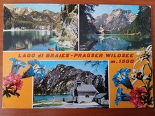 Postkarte 2542 gelaufen, Pragser Wildsee, Italien, Ansichtskarte, Sammlung