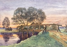 Otto Schleusener Aquarell