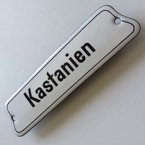 Kastanien antikes emailschild - kastanien,