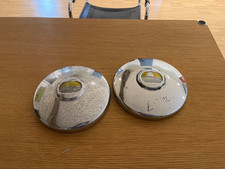 2 Stück Radkappen Opel Kapitän-Olympia-Rekord ?? verm 1953-57 gelb weißes Emblem