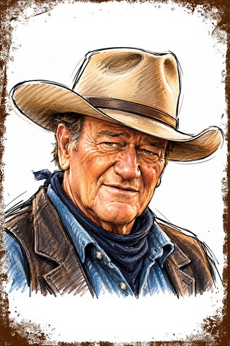 Retro blechschild john wayne - john,