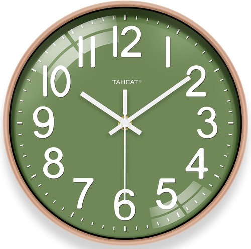 Wanduhr 30cm modern grün - modern, gold