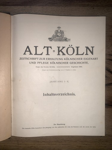 Alt köln zeitschrift zur - alt,