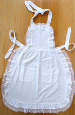 Schürze Rüschen Latz Häkel Spitze Vintage Taschen Oma Backen Kochen Putzen Küche