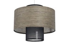 Pendelleuchte Stoff Schwarz